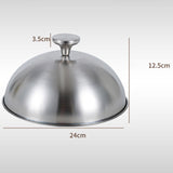 Maxbell Basting Cover Griddle Grill Accessory Melt Lid for Steak Outdoor BBQ Patties 24cmx12.5cm