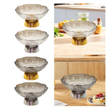 Maxbell Fruit Bowl Footed Tray Dish Decorative Bowl for Wedding Dining Table Dessert Whiite and Gold