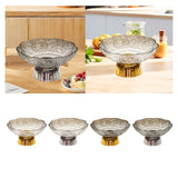Maxbell Fruit Bowl Footed Tray Dish Decorative Bowl for Wedding Dining Table Dessert Whiite and Gold