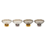 Maxbell Fruit Bowl Footed Tray Dish Decorative Bowl for Wedding Dining Table Dessert Whiite and Gold