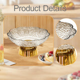 Maxbell Fruit Bowl Footed Tray Dish Decorative Bowl for Wedding Dining Table Dessert Whiite and Gold