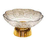 Maxbell Fruit Bowl Footed Tray Dish Decorative Bowl for Wedding Dining Table Dessert Whiite and Gold