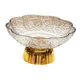 Maxbell Fruit Bowl Footed Tray Dish Decorative Bowl for Wedding Dining Table Dessert Whiite and Gold