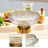 Maxbell Fruit Bowl Footed Tray Dish Decorative Bowl for Wedding Dining Table Dessert Whiite and Gold