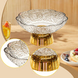 Maxbell Fruit Bowl Footed Tray Dish Decorative Bowl for Wedding Dining Table Dessert Whiite and Gold