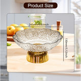 Maxbell Fruit Bowl Footed Tray Dish Decorative Bowl for Wedding Dining Table Dessert Whiite and Gold