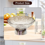 Maxbell Fruit Bowl Footed Tray Dish Decorative Bowl for Wedding Dining Table Dessert Whiite and Silver