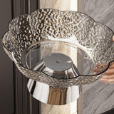 Maxbell Fruit Bowl Footed Tray Dish Decorative Bowl for Wedding Dining Table Dessert Whiite and Silver