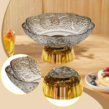 Maxbell Fruit Bowl Footed Tray Dish Decorative Bowl for Wedding Dining Table Dessert Gray and Gold