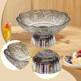 Maxbell Fruit Bowl Footed Tray Dish Decorative Bowl for Wedding Dining Table Dessert Gray and Silver