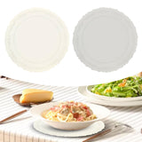 Maxbell Silicone Placemat Elegant Dining Table Mat for Kitchen Conference Table Home White