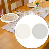 Maxbell Silicone Placemat Elegant Dining Table Mat for Kitchen Conference Table Home White