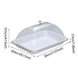 Maxbell Cake Stand Cover Elegant Serving Dish Lid for Outdoor Indoor Use Cheese Home White