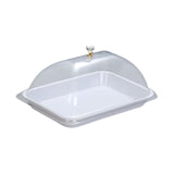 Maxbell Cake Stand Cover Elegant Serving Dish Lid for Outdoor Indoor Use Cheese Home White
