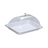 Maxbell Cake Stand Cover Elegant Serving Dish Lid for Outdoor Indoor Use Cheese Home White