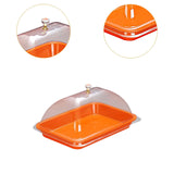 Maxbell Cake Stand Cover Elegant Serving Dish Lid for Outdoor Indoor Use Cheese Home Orange