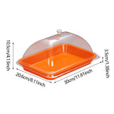 Maxbell Cake Stand Cover Elegant Serving Dish Lid for Outdoor Indoor Use Cheese Home Orange