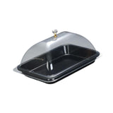 Maxbell Cake Stand Cover Elegant Serving Dish Lid for Outdoor Indoor Use Cheese Home Black