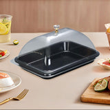 Maxbell Cake Stand Cover Elegant Serving Dish Lid for Outdoor Indoor Use Cheese Home Black