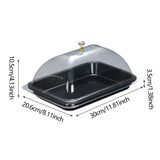 Maxbell Cake Stand Cover Elegant Serving Dish Lid for Outdoor Indoor Use Cheese Home Black