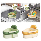 Maxbell Sink Strainer Basket Versatile Corner Kitchen Food Catcher Easy Installation Green