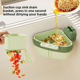 Maxbell Sink Strainer Basket Versatile Corner Kitchen Food Catcher Easy Installation Green