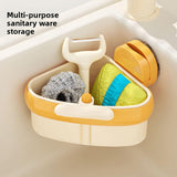 Maxbell Sink Strainer Basket Versatile Corner Kitchen Food Catcher Easy Installation Orange