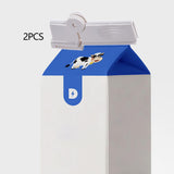 Maxbell 2Pcs Milk Carton Sealing Clip Food Sealing Clip for Office Home Refrigerator White