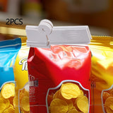 Maxbell 2Pcs Milk Carton Sealing Clip Food Sealing Clip for Office Home Refrigerator White