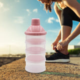 Maxbell Milk Powder Case Portable Milk Powder Dispensers Pot for Nuts Travel Oatmeal Pink