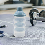 Maxbell Milk Powder Case Portable Milk Powder Dispensers Pot for Nuts Travel Oatmeal Blue