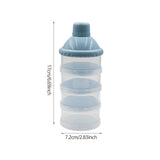 Maxbell Milk Powder Case Portable Milk Powder Dispensers Pot for Nuts Travel Oatmeal Blue