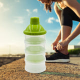 Maxbell Milk Powder Case Portable Milk Powder Dispensers Pot for Nuts Travel Oatmeal Green