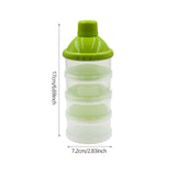 Maxbell Milk Powder Case Portable Milk Powder Dispensers Pot for Nuts Travel Oatmeal Green