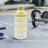 Maxbell Milk Powder Case Portable Milk Powder Dispensers Pot for Nuts Travel Oatmeal Beige