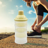 Maxbell Milk Powder Case Portable Milk Powder Dispensers Pot for Nuts Travel Oatmeal Beige