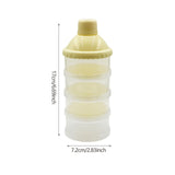 Maxbell Milk Powder Case Portable Milk Powder Dispensers Pot for Nuts Travel Oatmeal Beige