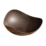 Maxbell Imitation Wood Dried Fruit Dish Irregular Fruit Tray for Snacks Fruits Bread Dark