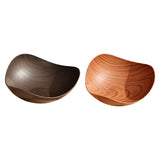 Maxbell Imitation Wood Dried Fruit Dish Irregular Fruit Tray for Snacks Fruits Bread Dark