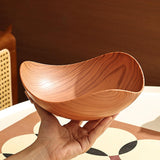 Maxbell Imitation Wood Dried Fruit Dish Irregular Fruit Tray for Snacks Fruits Bread Light Brown