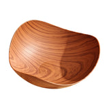Maxbell Imitation Wood Dried Fruit Dish Irregular Fruit Tray for Snacks Fruits Bread Light Brown