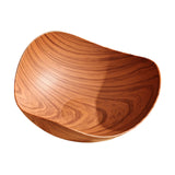 Maxbell Imitation Wood Dried Fruit Dish Irregular Fruit Tray for Snacks Fruits Bread Light Brown