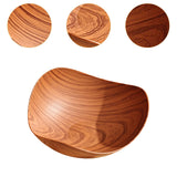 Maxbell Imitation Wood Dried Fruit Dish Irregular Fruit Tray for Snacks Fruits Bread Light Brown