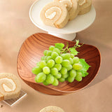 Maxbell Imitation Wood Dried Fruit Dish Irregular Fruit Tray for Snacks Fruits Bread Light Brown