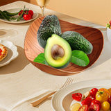 Maxbell Imitation Wood Dried Fruit Dish Irregular Fruit Tray for Snacks Fruits Bread Light Brown