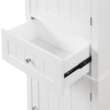 Tall Bathroom Storage Cabinet, Freestanding Storage Cabinet with Drawer and