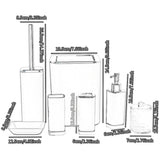 7 Pieces Bathroom Accessories Set with Trash Can Toothbrush Holder Soap Dish Gray