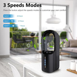 Bladeless Table Fan Colorful Ambient Light Desk Fan for NightStand Home Dorm