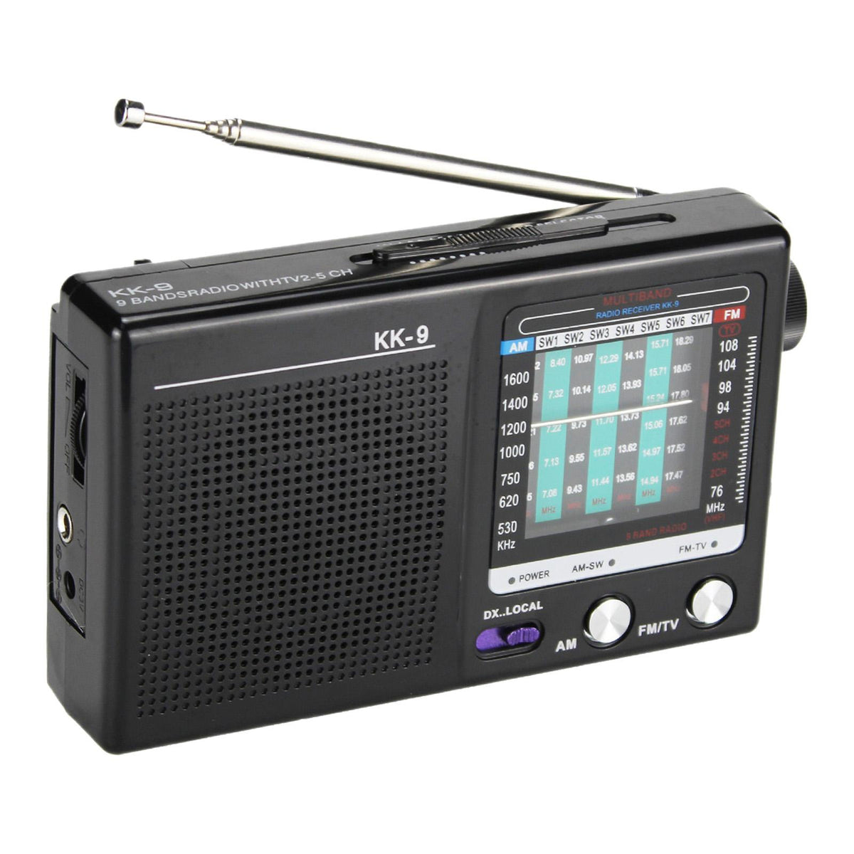 Portable Radio Pocket Size Multifunctional Compact Small for Walking Outdoor Black