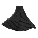 Maxbell Flamenco Ballroom Dance Costume Waltz Big Swing Long Skirt Dress Black - Aladdin Shoppers